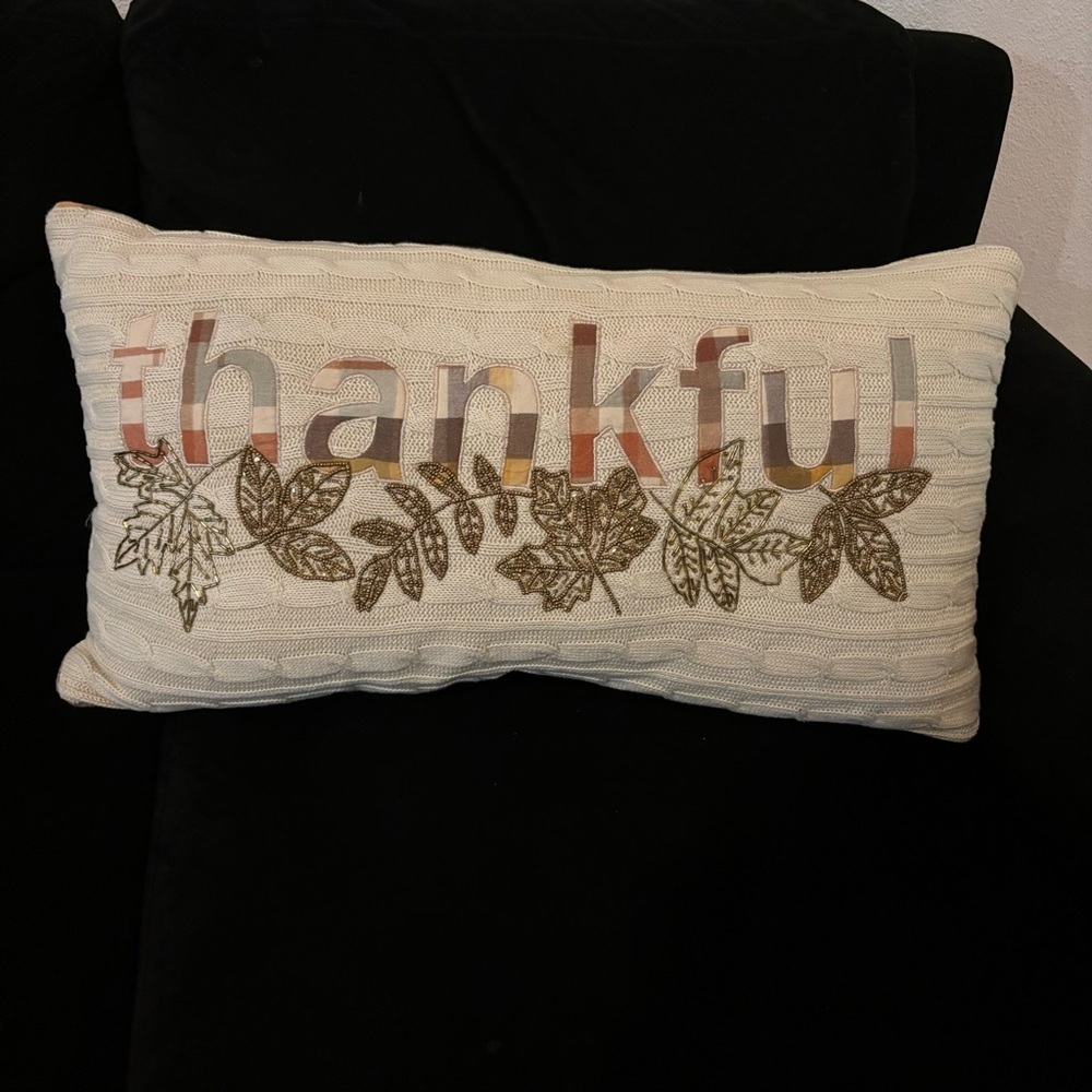 Wendy Bellissimo | thankful fall decor throw pillow